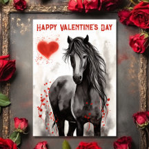 Black Horse and Hearts Valentijnsdag