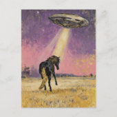 Black Horse and UFO Briefkaart (Voorkant)