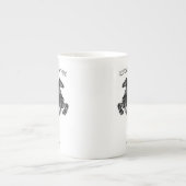 Black Horse Bone China Mok Gift met aangepaste tek (Voorkant)