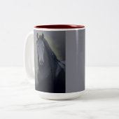 Black Horse Friesian - Mug de café, Coupe (Devant gauche)