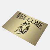 Black Horse Gold Welcome Mat (Schuin)