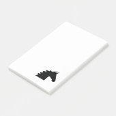 Black Horse Head Silhouette Elegant Post-it® Notes (Schuin)