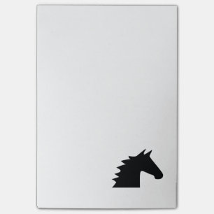 Black Horse Head Silhouette Elegant Post-it® Notes
