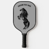 Black Horse Pickleball Paddle Personalized Text (Achterkant)