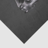 Black Horse Roos Whimsical Fairy Tale Waterverf Tissuepapier (Detail)