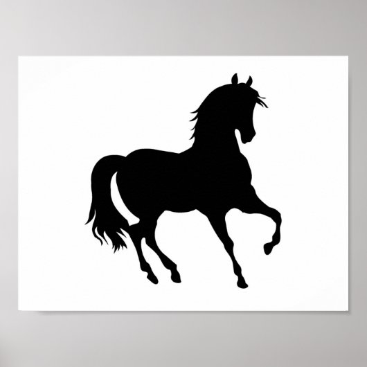 Black Horse Silhouette Poster (Voorkant)
