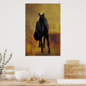 Black Horse Silhouette Poster (Keuken)