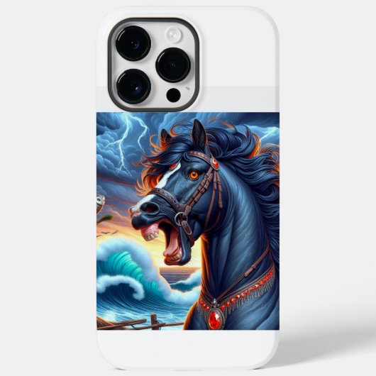 Black Horse Storm Case-Mate iPhone Case (Achterkant)