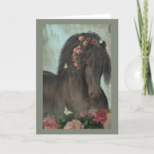 Black Horse - Wenskaart Bedankkaart