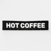 Black HOT COFFEE Banner (Horizontaal)