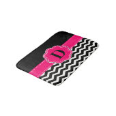 Black Hot Pink Chevron Rug Badmat (Gekanteld)