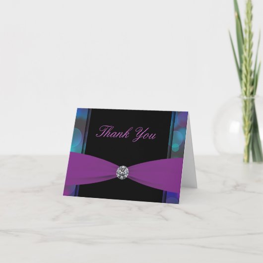 Black Hot rose pourpre bulles Merci rose chaud C (Devant)