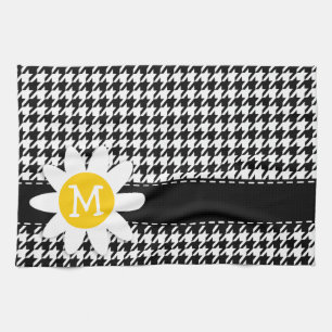 Black Houndstooth; Daisy Theedoek