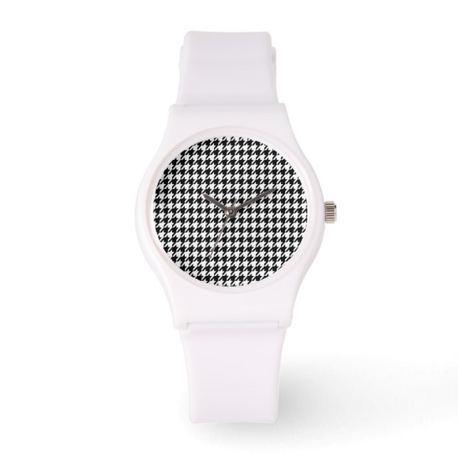 Black Houndstooth Horloge (Voorkant)