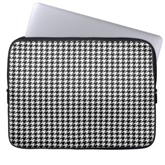 Black Houndstooth Laptop Sleeve