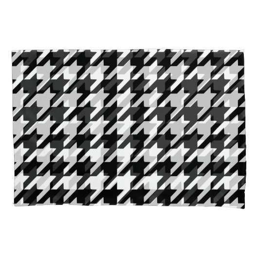 Black Houndstooth Pillowcase Kussensloop (Voorkant)