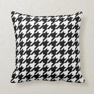 Black Houndstooth Sierkussen