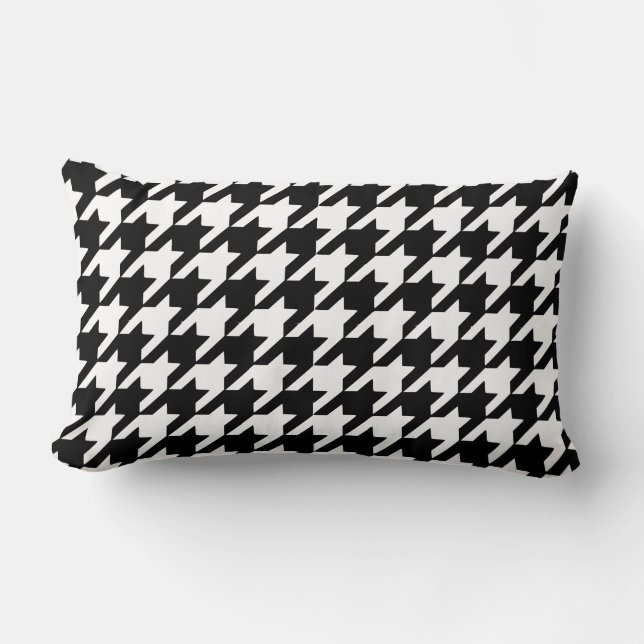 Black Houndstooth Sierkussen Kussen (Voorkant)