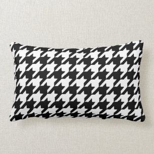 Black Houndstooth Sierkussen Kussen