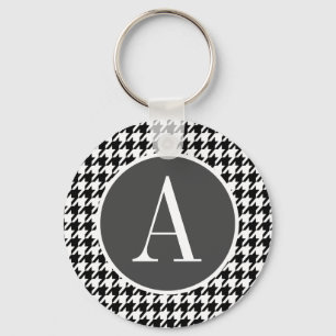 Black Houndstooth Sleutelhanger