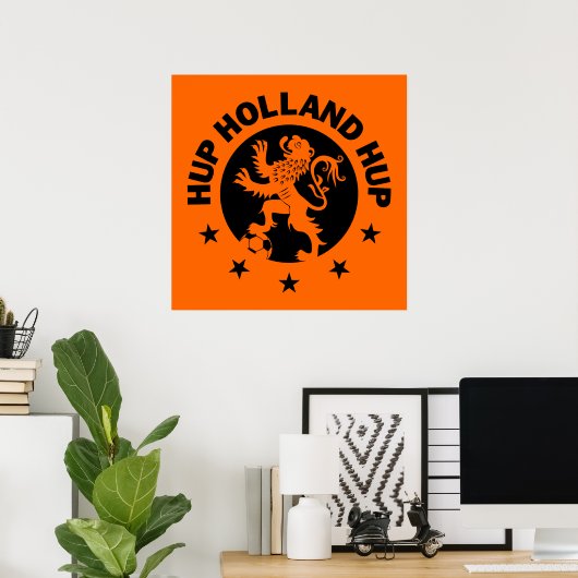 Black Hup Holland - bewerkbare achtergrondkleur Poster (Thuiskantoor)