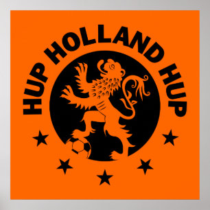 Black Hup Holland - bewerkbare achtergrondkleur Poster