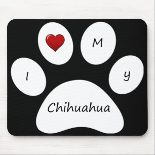Black I Love My Chihuahua Muismat