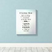 Black I Love You - Impression en toile (Insitu (Plancher de Bois))