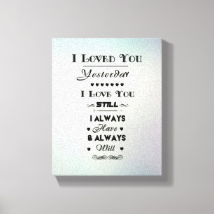 Black I Love You - Impression en toile