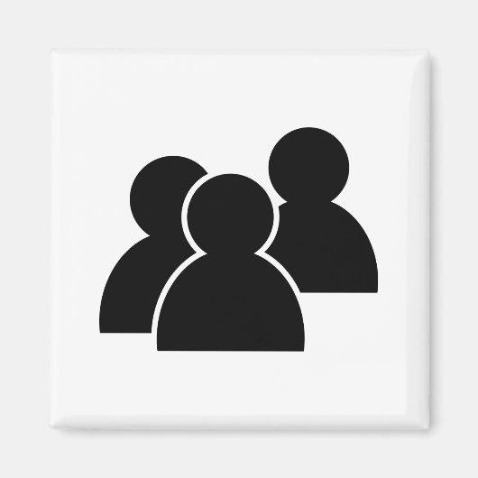 Black Icon Mensen Magneet (Voorkant)