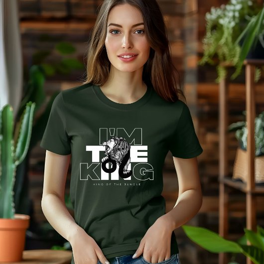 Black Illustrated Je Suis Le T-shirt King