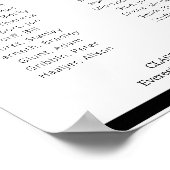 Black in Memory of our Classmates Reunion Memorial Poster (Hoek)