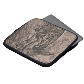 Black Ink Drop Art Laptop Sleeve