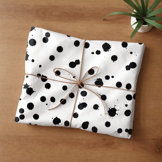 Black Ink Splatter Tissuepapier