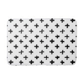 Black Ink Stoke Cross Pattern Badmat (Voorkant)