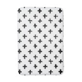 Black Ink Stoke Cross Pattern Badmat (Voorkant Verticaal)