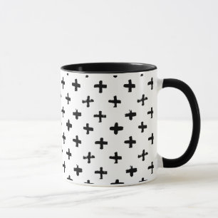 Black Ink Stoke Cross Pattern Mok