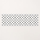 Black Ink Stoke Cross Pattern Yogamat (Voorkant (horizontaal))