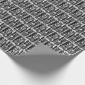 Black Ink Stroke Tree Patroon Cadeaupapier (Hoek)