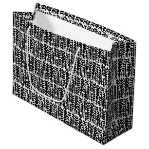 Black Ink Stroke Tree Patroon Groot Cadeauzakje