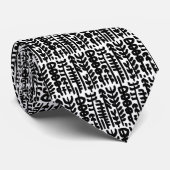 Black Ink Stroke Tree Patroon Stropdas (Opgerold)