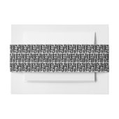 Black Ink Stroke Tree Patroon Uitnodigingen Wikkel (Voorkant Voorbeeld)