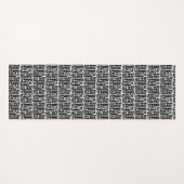 Black Ink Stroke Tree Patroon Yogamat (Voorkant (horizontaal))