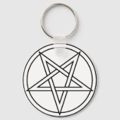 Black Inverted Pentacle Sleutelhanger (Voorkant)