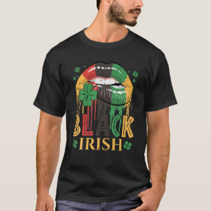 Black Irish Driving Lips African American St Patr T-shirt