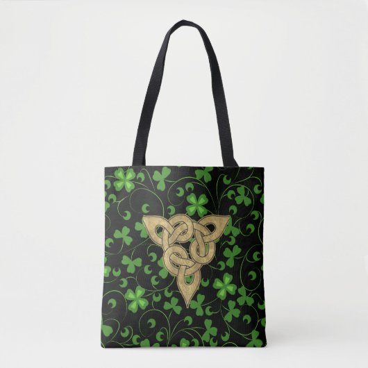Black Irish Knotwork Draagtas (Voorkant)