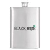 Black Irish w clover stainless steel flask Flacon (Voorkant)