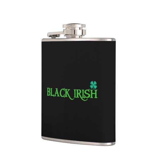 Black Irish w clover wrapped flask Heupfles (Links)