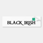 Black Irish white w clover bumper sticker (Devant)