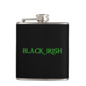 Black Irish wrapped flask Heupfles (Voorkant)